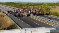 Пълен транспортен хаос на АМ "Тракия" заради протестите на миньори и енергетици