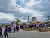 снимка 1 Работниците от ТЕЦ-Сливен се присъединяват към протестиращите (Снимки)