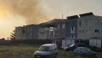 Пожар гори в склад за хартия в Бургас (СНИМКИ И ВИДЕО)