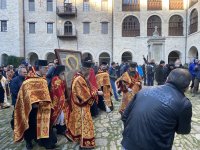Литийно шествие в българския манастир в Атон (ВИДЕО/СНИМКИ)