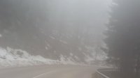 Гъста мъгла и зимна обстановка на прохода "Петрохан"