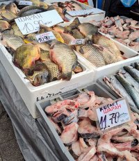 снимка 9 Преди Никулден: Опашки за риба на Женския пазар (Снимки)