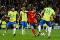 Испания и Бразилия направиха зрелищен мач на "Бернабеу"