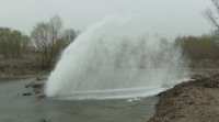 Авария на водопровод в Шумен предизвика огромен гейзер (ВИДЕО)