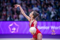 Елвира Краснобаева си извоюва сребърното отличие в многобоя на Световната купа по художествена гимнастика в Баку
