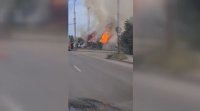 Голям пожар във Варна, изгоряха необитаеми постройки