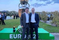 Георги Иванов се срещна с президента на УЕФА Александър Чеферин в Мюнхен