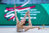 Елвира Краснобаева поведе във временното класиране на многобоя на Гран при по художествена гимнастика в Чехия