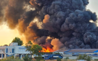 Пожар избухна в завод край Пловдив