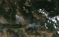 Пожарите в Югозападна България се виждат от Космоса