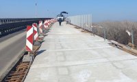 Installation of road panels continues as part of main repair work on the "Danube Bridge" near Ruse