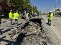 Заради строежа на метрото - огромна дупка в локалното на "Цариградско шосе"