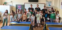 Младежки футболни национали на България се срещнаха с третокласници в столично училище