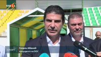 Георги Иванов присъства на първата копка на осветлението на стадиона в Добрич
