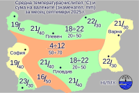 Времето през месец септември 2025 г.