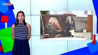 Млада художничка нарисува портерт на Лили Иванова в Бъкстон