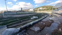 Водната стихия е опустошила градския стадион в Свети Влас