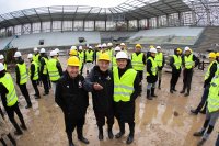 Христо Янев заведе футболистите на ЦСКА на ремонта на "Българска армия"