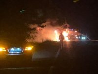 Intercity Bus Catches Fire in Transit Near Aytos – No Injuries Reported