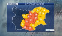 Оранжев и жълт код за значителни валежи и в събота