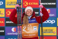 Джеси Дигинс триумфира в масовия старт при жените от веригата "Тур дьо ски"