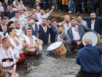 Epiphany Celebrated in Kalofer with Traditional Men&rsquo;s Horo in the Icy Tundzha River