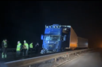 Ограничено е движението по Е-79 в началото на околовръстния път в Монтана