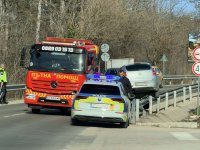 Колата излетя от пътя и &ldquo;кацна&rdquo; на мантинела край Арбанаси