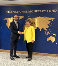 Служебният министър на финансите Георги Клисурски се срещна с Кристалина Георгиева във Вашингтон