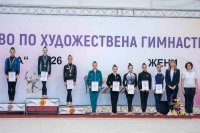 Четири различни шампионки на отделните уреди при жените на държавното по художествена гимнастика
