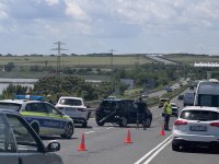 Верижна катастрофа блокира движението по пътя Слънчев бряг &ndash; Бургас (СНИМКИ)