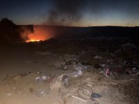 Пожар е възникнал тази вечер на едно от големите незаконни сметища в квартал "Кошарник" в Монтана