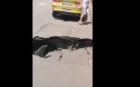 Пропадна участък от пътното платно на бул. "Ал. Малинов" в Младост