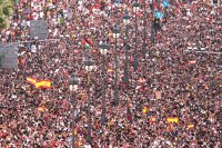 Посрещане в Мадрид на световните шампиони от Испания (ГАЛЕРИЯ)