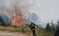 Затвориха за движение АМ "Тракия" край пътния възел за Велинград заради пожар