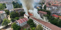 Механотехникумът в Монтана пламна отново (ВИДЕО)