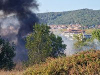 Пожар избухна край Слънчев бряг, огънят е локализиран