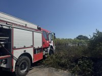 Нов пожар в Созопол, огънят застраши електроразпределителна станция (СНИМКИ)