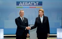 Президентският дебат: Йотова и Гюров - един срещу друг в ефира на БНТ (СНИМКИ)