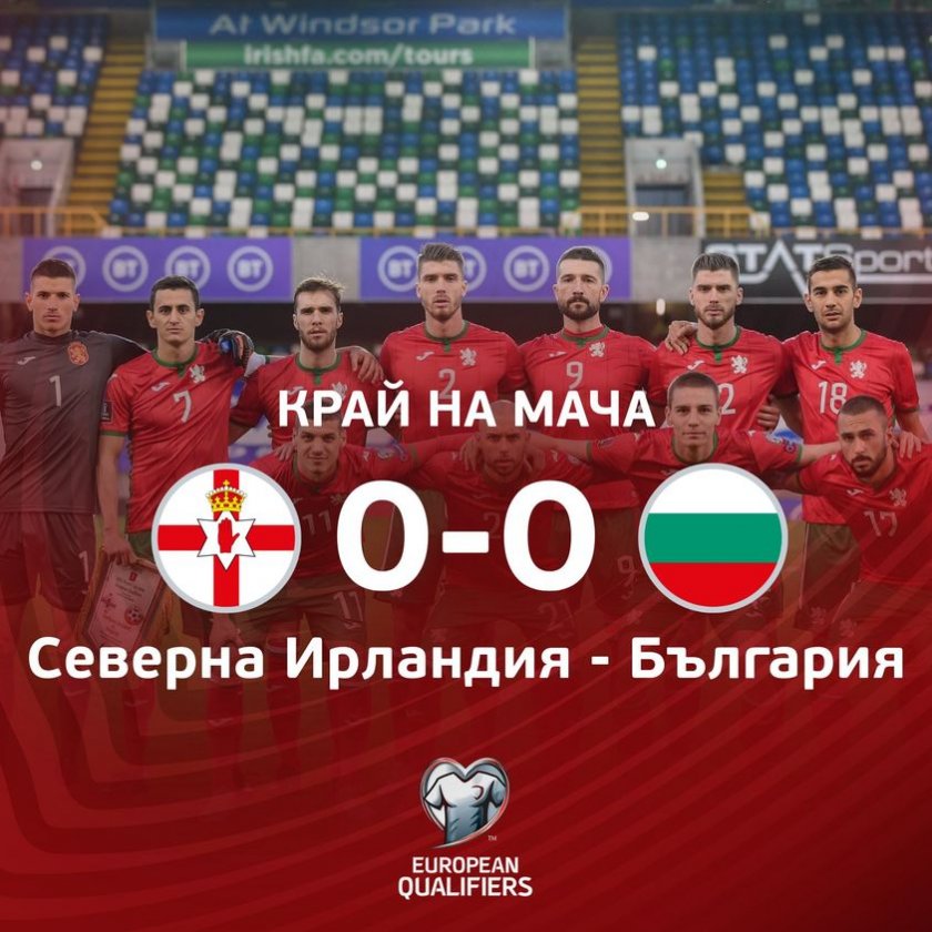 българия удържа натиска северна ирландия първа точка квалификациите