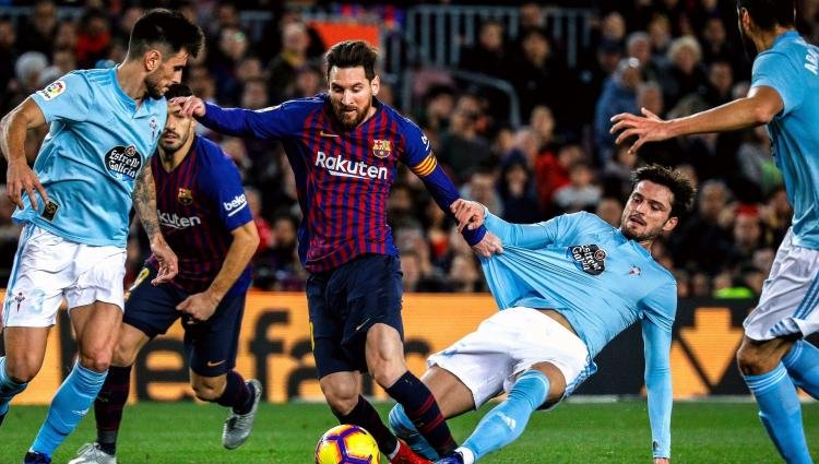 барса върна еднолично върха примера победа селта