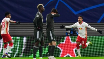 РБ Лайпциг наказа грешките на Юнайтед в отбрана и го прати в Лига Европа