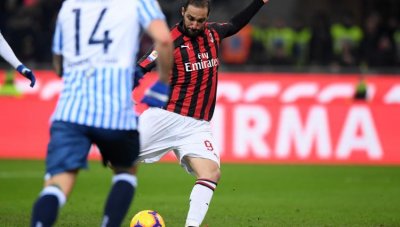 Милан завърши годината с победа благодарение на Игуаин