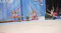 Българският ансамбъл спечели златен медал на финала с пет обръча на турнира по художествена гимнастика в Москва (ВИДЕО)